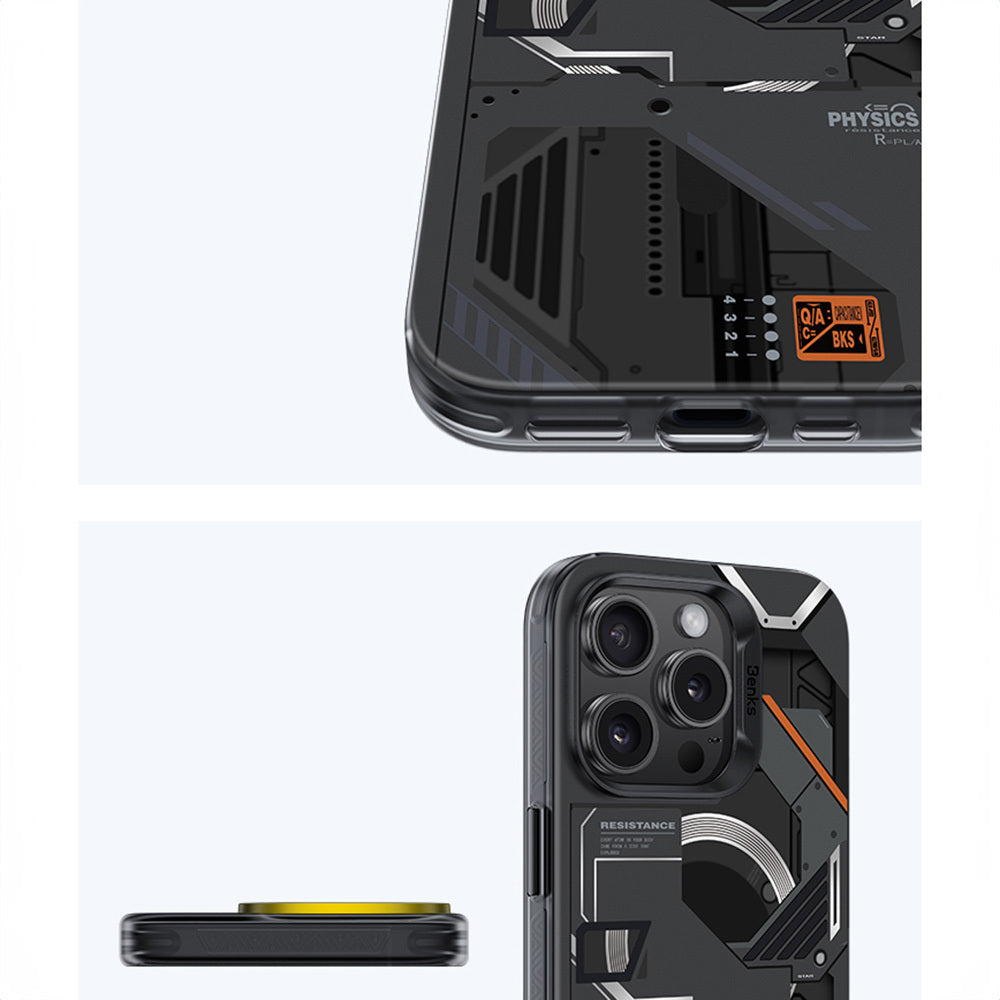 BENKS ETUI MAGNETIC MECHA SERIES DO IPHONE 16 PRO MAX CZARNY