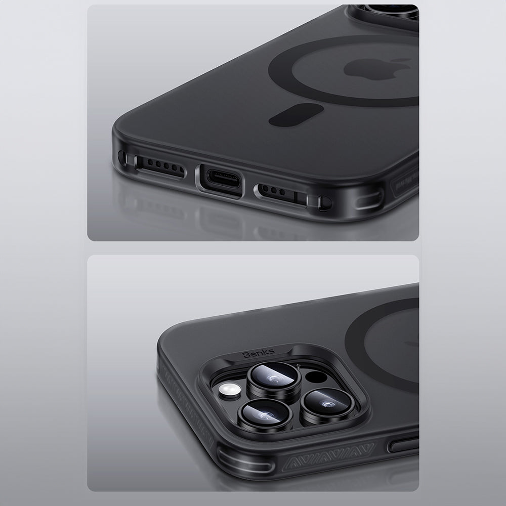 BENKS ETUI MAGNETIC LUCID ARMOR (0065) DO IPHONE 16 PRO SZARY