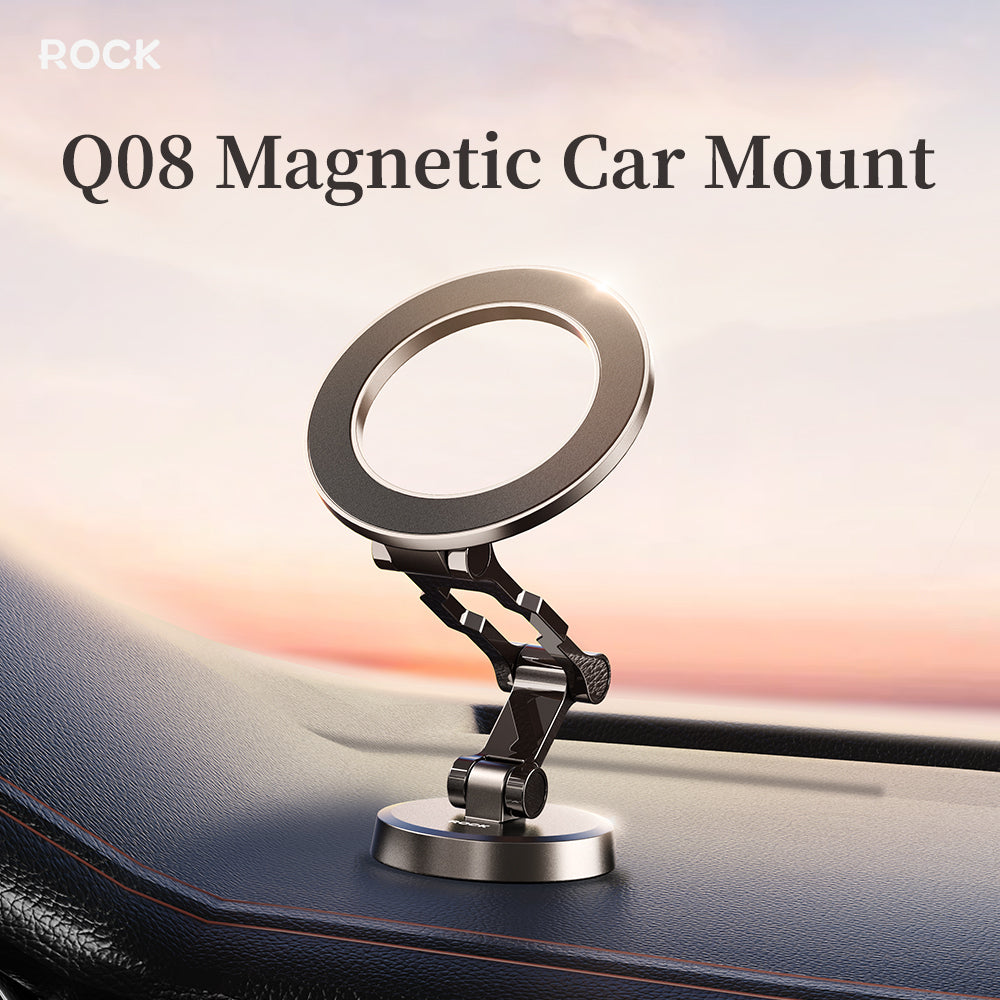 ROCK UCHWYT SAMOCHODOWY MAGNETYCZNY Q08 RING PRZYKLEJANY DO DESKI CZARNY