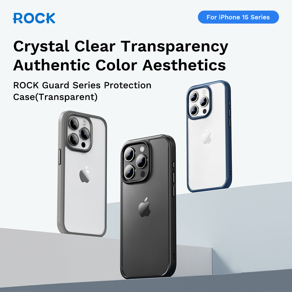 ROCK ETUI GUARD SERIES DO IPHONE 16 PRO MAX PRZEZROCZYSTO-CZARNE