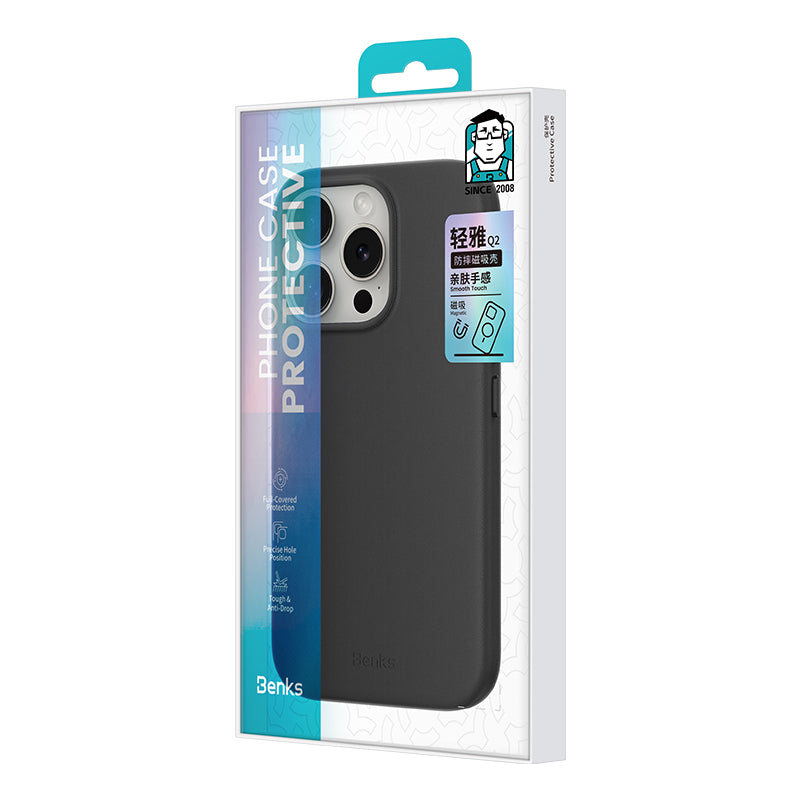 BENKS ETUI MAGNETIC VITA PRO SILICONE DO IPHONE 16 PRO MAX CZARNY