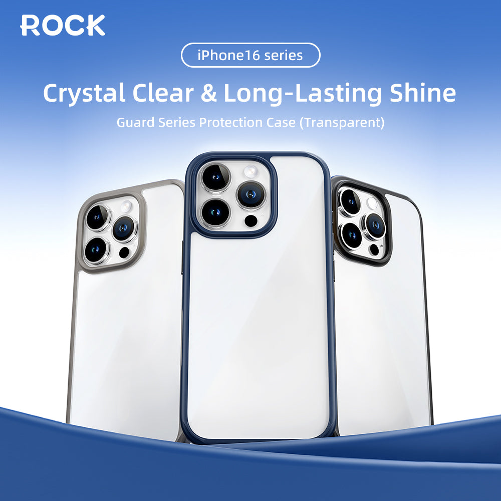 ROCK ETUI GUARD SERIES DO IPHONE 16 PRO MAX PRZEZROCZYSTO-SZARE