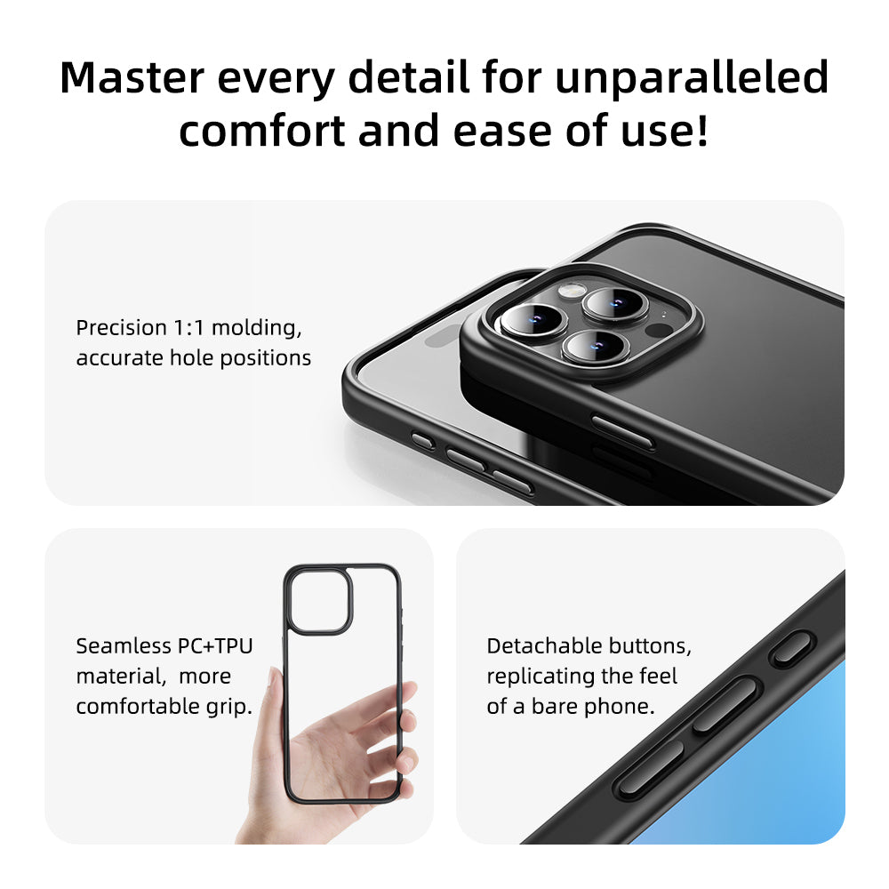 ROCK ETUI GUARD SERIES DO IPHONE 16 PRO MAX PRZEZROCZYSTO-SZARE