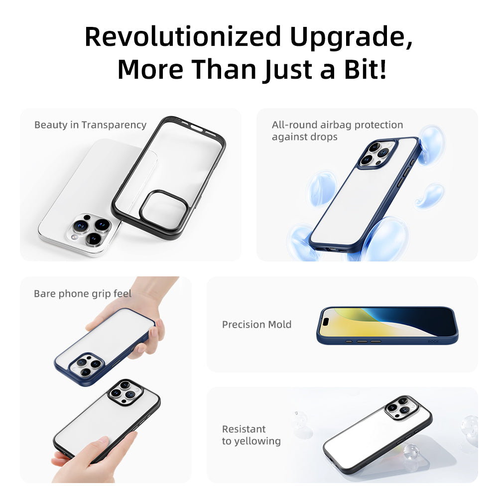 ROCK ETUI GUARD SERIES DO IPHONE 16 PRO MAX PRZEZROCZYSTO-SZARE