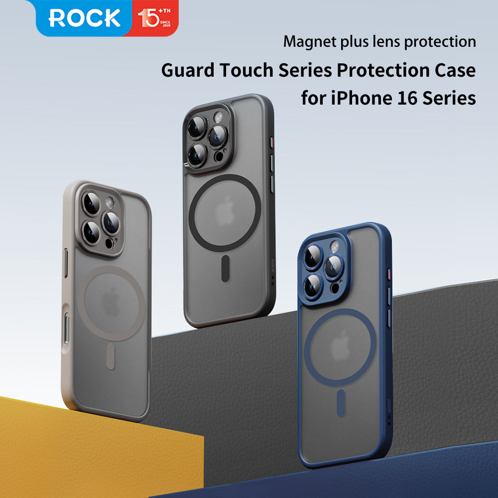 ROCK ETUI GUARD TOUCH MATTE SERIES MAGNETIC DO IPHONE 16 PRO NIEBIESKIE