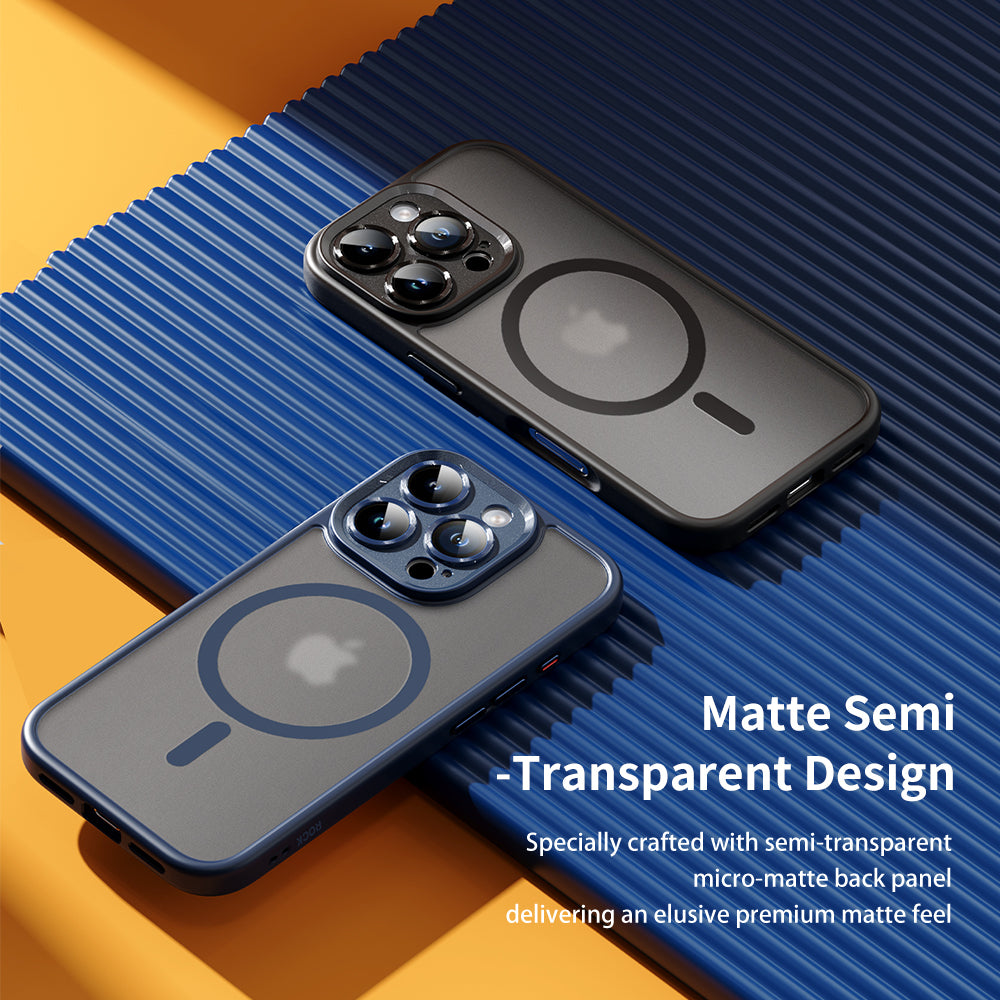 ROCK ETUI GUARD TOUCH MATTE SERIES MAGNETIC DO IPHONE 16 PRO NIEBIESKIE