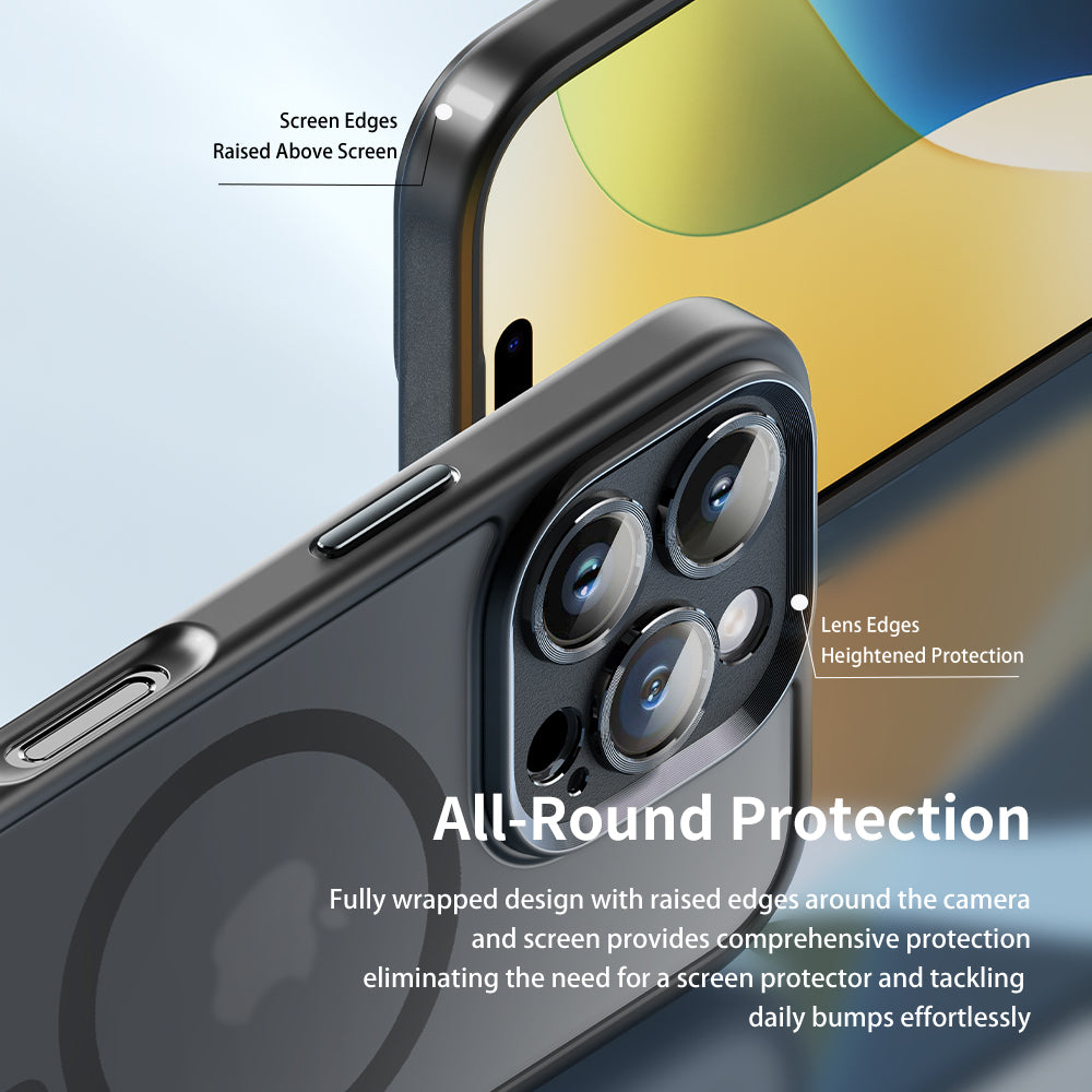 ROCK ETUI GUARD TOUCH MATTE SERIES MAGNETIC DO IPHONE 16 PRO NIEBIESKIE