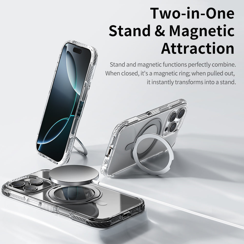 ROCK ETUI ROTATING STAND CRYSTAL SERIES MAGNETIC DO IPHONE 16 CZARNE
