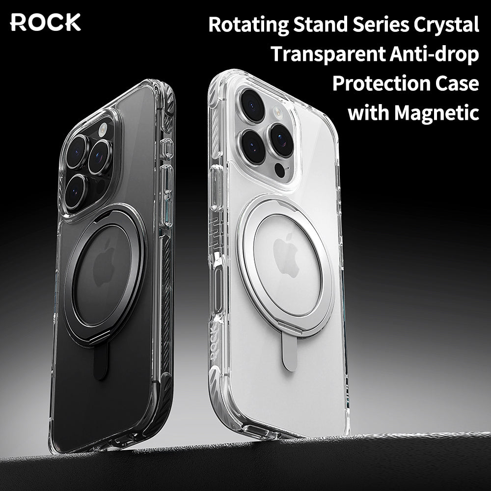 ROCK ETUI ROTATING STAND CRYSTAL SERIES MAGNETIC DO IPHONE 16 CZARNE