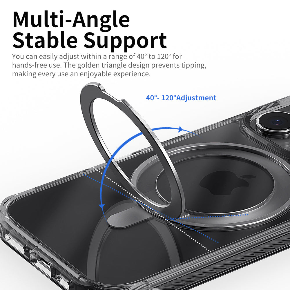 ROCK ETUI ROTATING STAND CRYSTAL SERIES MAGNETIC DO IPHONE 16 CZARNE