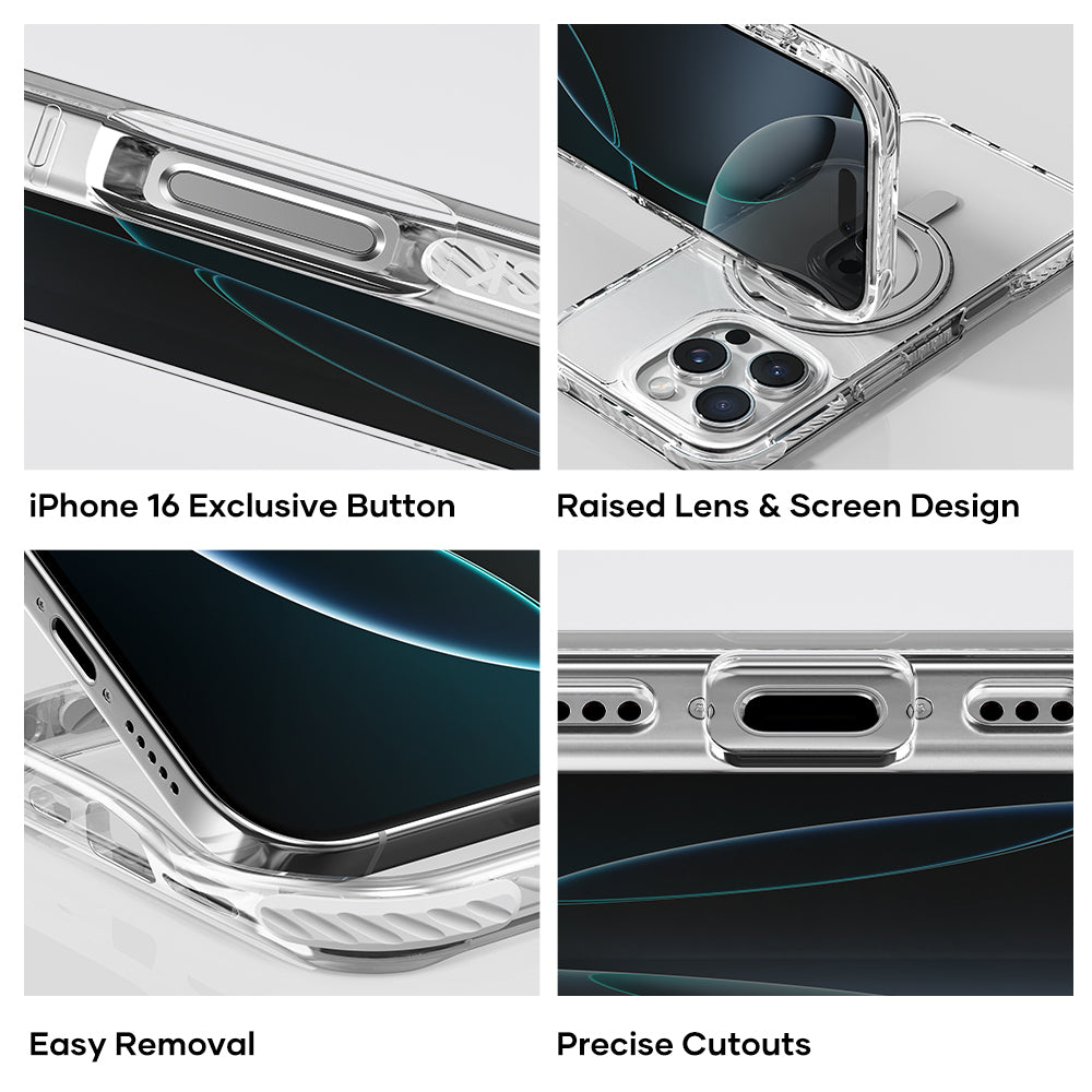 ROCK ETUI ROTATING STAND CRYSTAL SERIES MAGNETIC DO IPHONE 16 CZARNE
