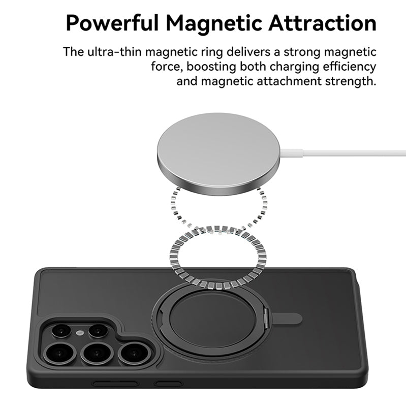 ROCK ETUI ROTATING STAND SOFT TOUCH SERIES MAGNETIC DO SAMSUNG GALAXY S25 ULTRA CZARNE