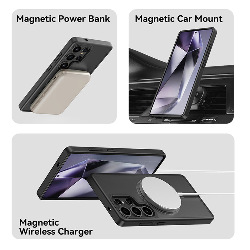 ROCK ETUI ROTATING STAND SOFT TOUCH SERIES MAGNETIC DO SAMSUNG GALAXY S25 ULTRA CZARNE