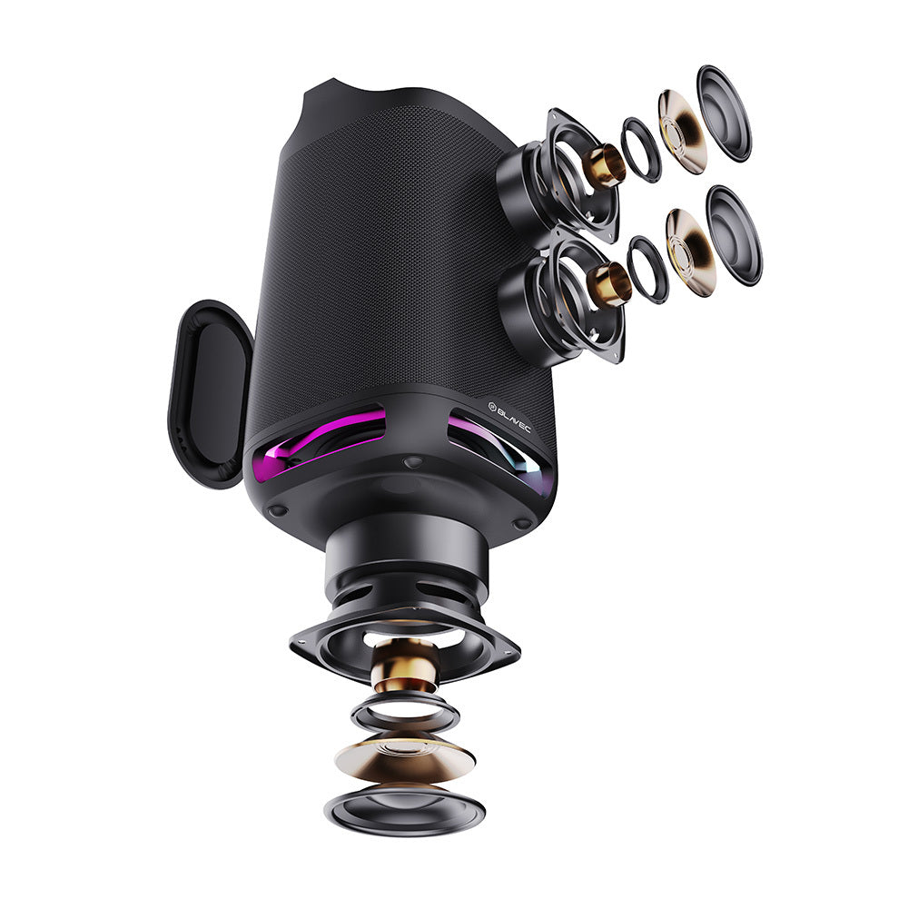BLAVEC GŁOŚNIK BEZPRZEWODOWY BLUETOOTH TWS WS-01 KARAOKE - 160W Z MIKROFONEM (WS01-MB) CZARNY