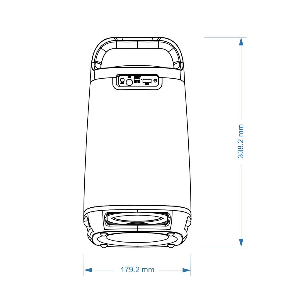 BLAVEC GŁOŚNIK BEZPRZEWODOWY BLUETOOTH TWS WS-01 KARAOKE - 160W Z MIKROFONEM (WS01-MB) CZARNY