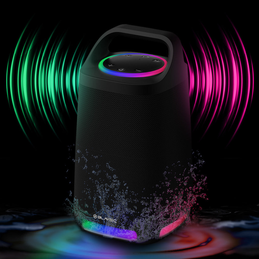 BLAVEC GŁOŚNIK BEZPRZEWODOWY BLUETOOTH TWS WS-01 KARAOKE - 160W Z MIKROFONEM (WS01-MB) CZARNY