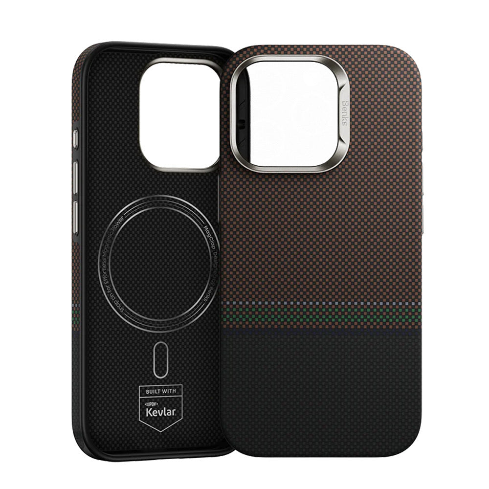 BENKS ETUI MAGNETIC ARMOR PRO PRESTIGE KEVLAR 600D (Y066) DO IPHONE 16 PRO MAX (CAMERA CONTROL BUTTON)