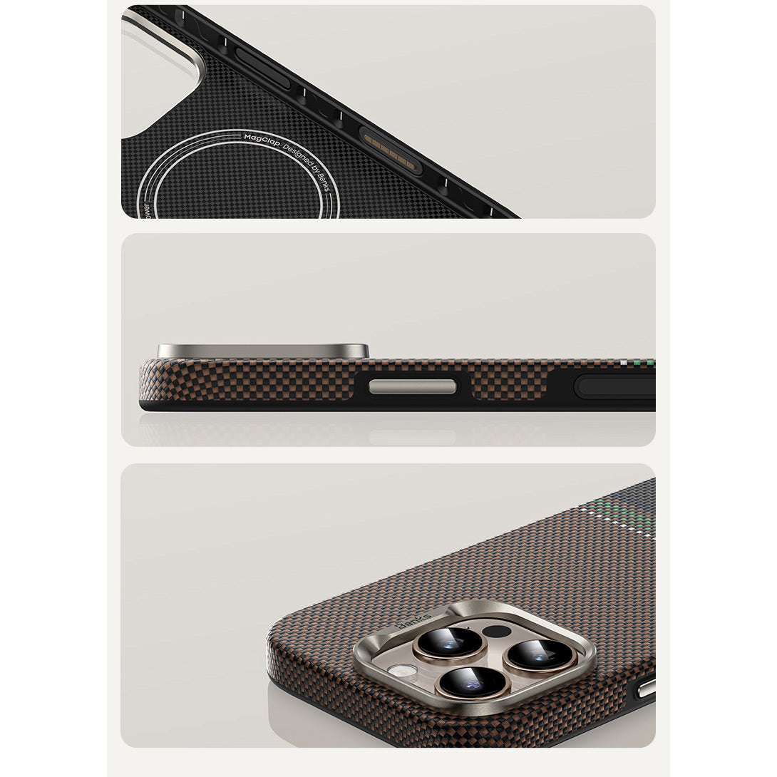 BENKS ETUI MAGNETIC ARMOR PRO PRESTIGE KEVLAR 600D (Y066) DO IPHONE 16 PRO MAX (CAMERA CONTROL BUTTON)
