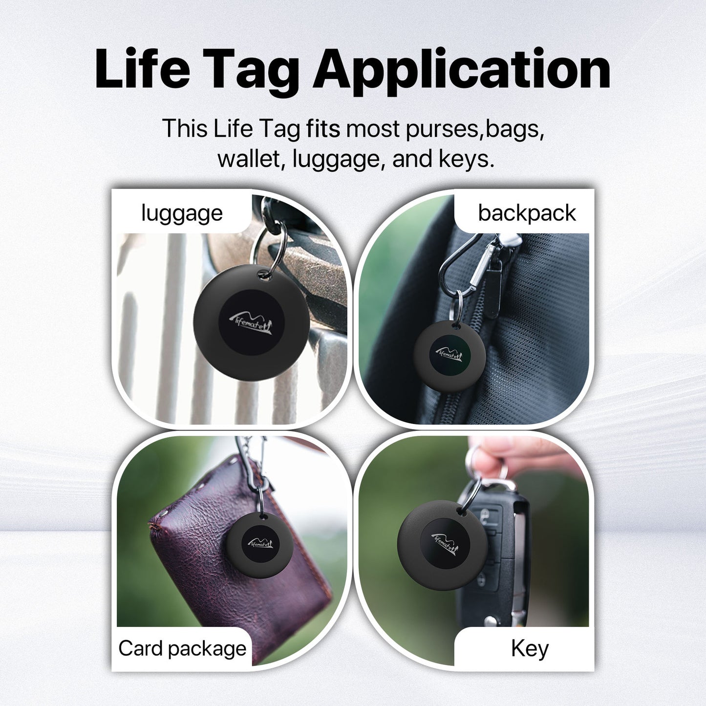 LIFEMATE LOKALIZATOR GPS BLUETOOTH LIFETAG TRACKER HD-P16-3 ANDROID + ETUI BRELOK CZARNY