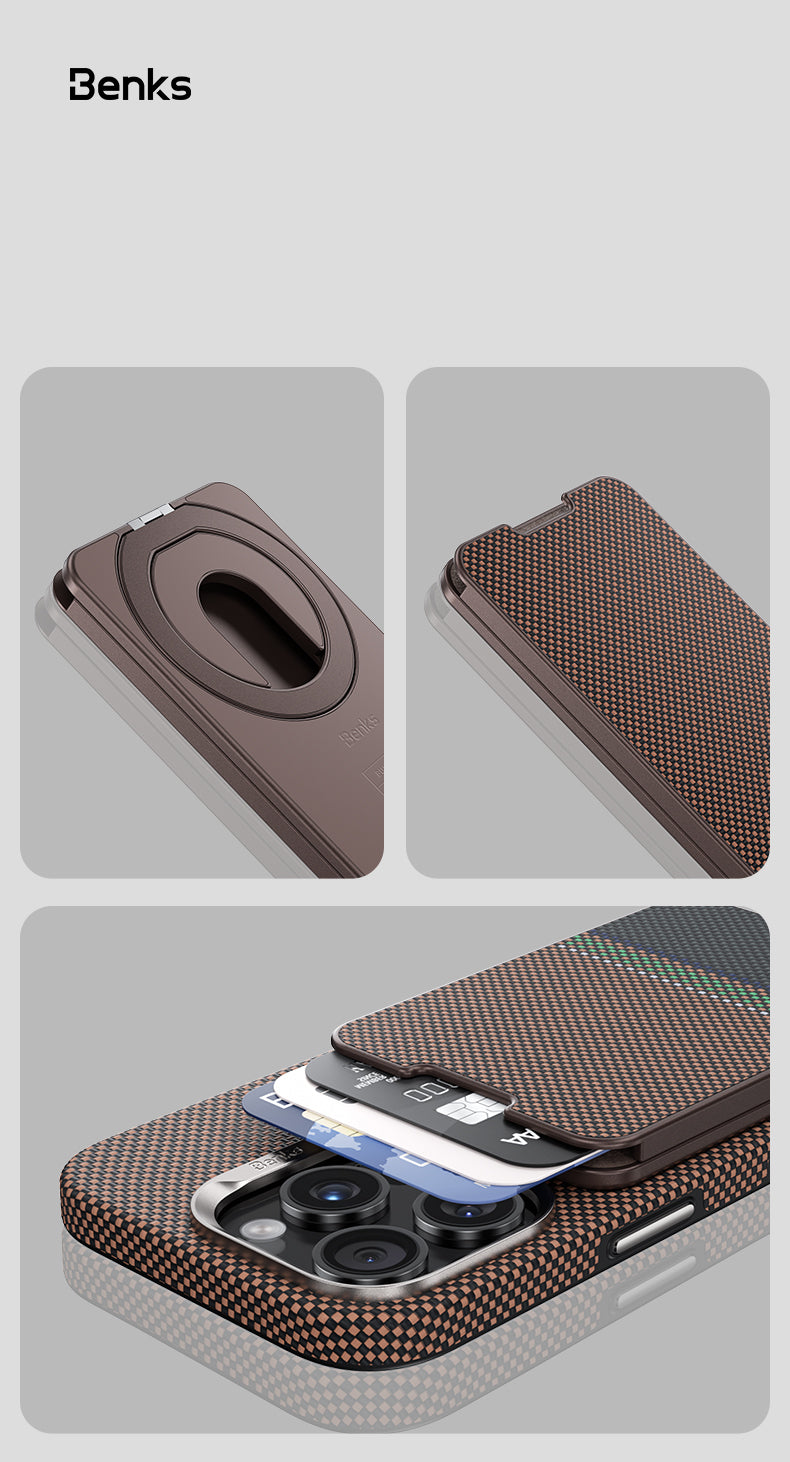 BENKS PODSTAWKA WALLET MAGNETIC ARMORGO KEVLAR AURORA LIGHT