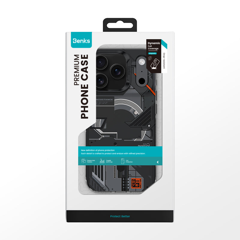 BENKS ETUI DYNAMIC MAGNETIC MECHA (D069) DO IPHONE 17 PRO CZARNY (CAMERA CONTROL BUTTON)