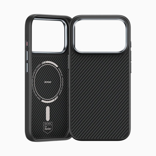 BENKS ETUI MAGNETIC ARMOR PRO KEVLAR METAL FRAME 600D (A070) DO IPHONE 17 PRO MAX CZARNY (CAMERA CONTROL BUTTON)