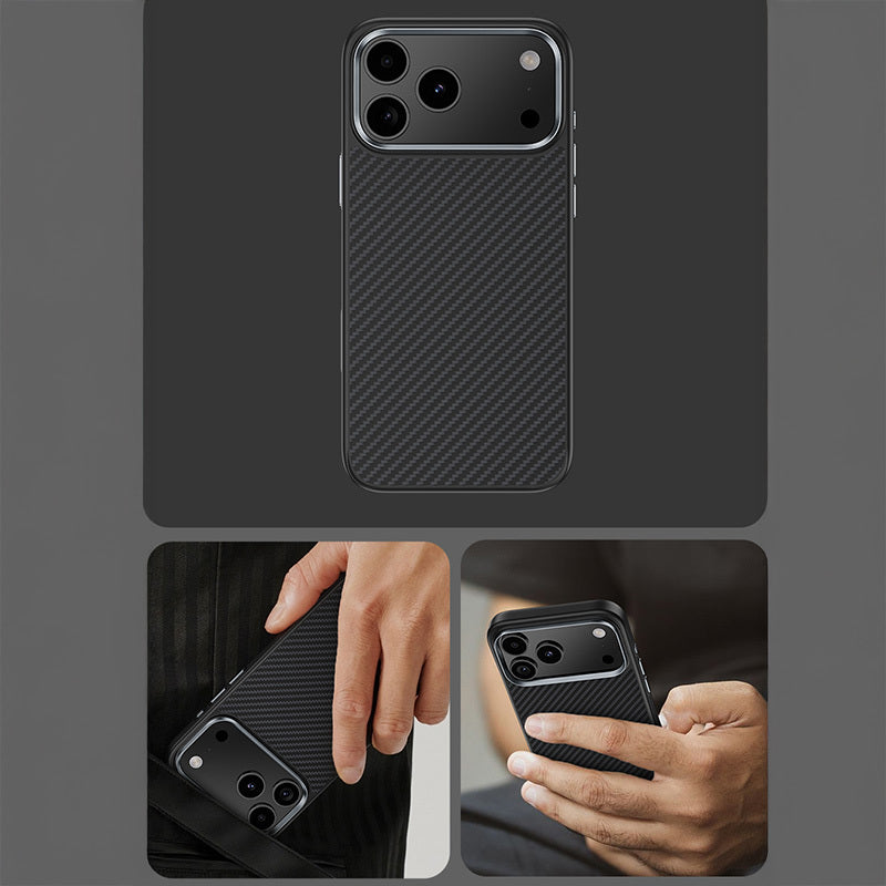 BENKS ETUI MAGNETIC ARMOR PRO KEVLAR METAL FRAME 600D (A070) DO IPHONE 17 PRO MAX CZARNY (CAMERA CONTROL BUTTON)