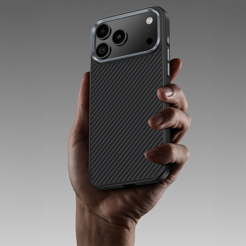 BENKS ETUI MAGNETIC ARMOR PRO KEVLAR METAL FRAME 600D (A070) DO IPHONE 17 PRO MAX CZARNY (CAMERA CONTROL BUTTON)
