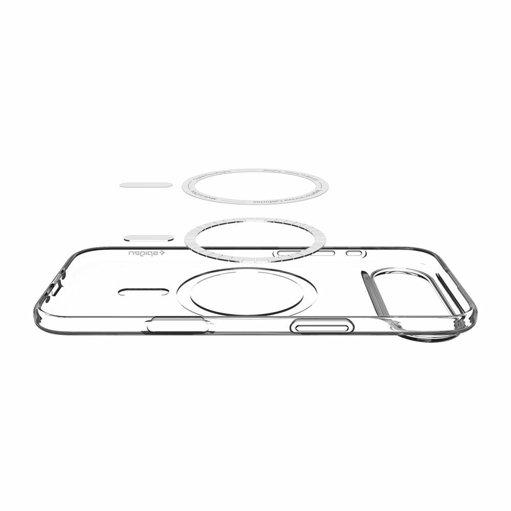 ETUI SPIGEN LIQUID CRYSTAL MAG MAGSAFE ACS10395 DO IPHONE 17 AIR - CLEAR/WHITE