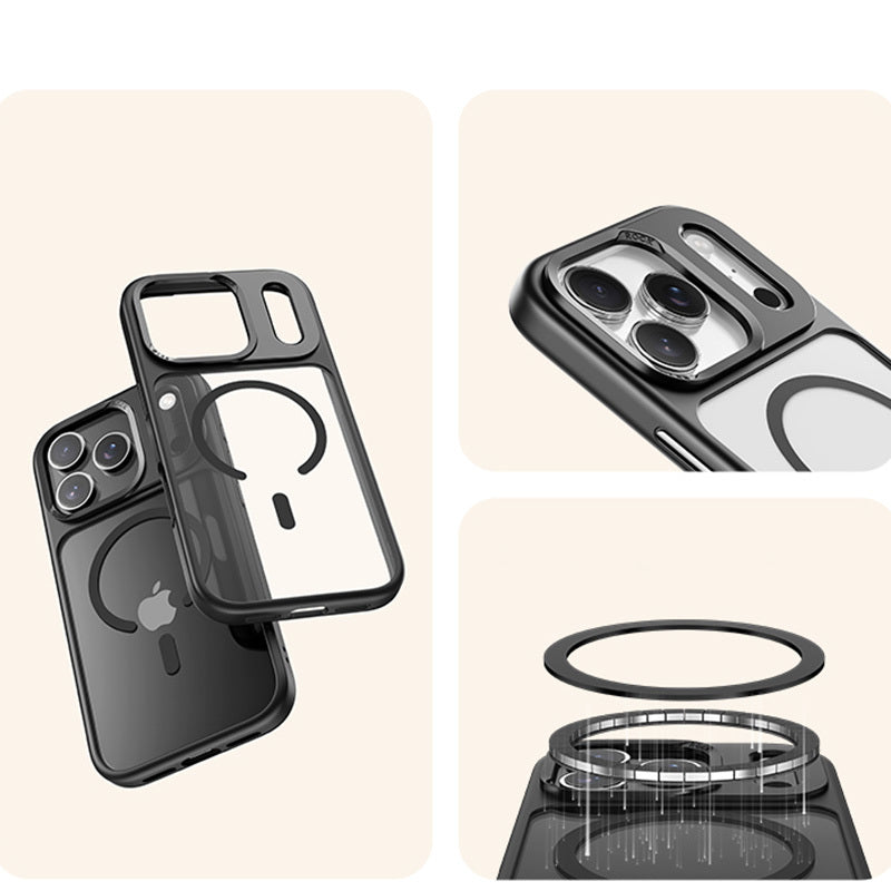 ROCK ETUI GUARD LENS PROTECTION SERIES MAGNETIC DO IPHONE 17 AIR PRZEZROCZYSTO-CZARNE