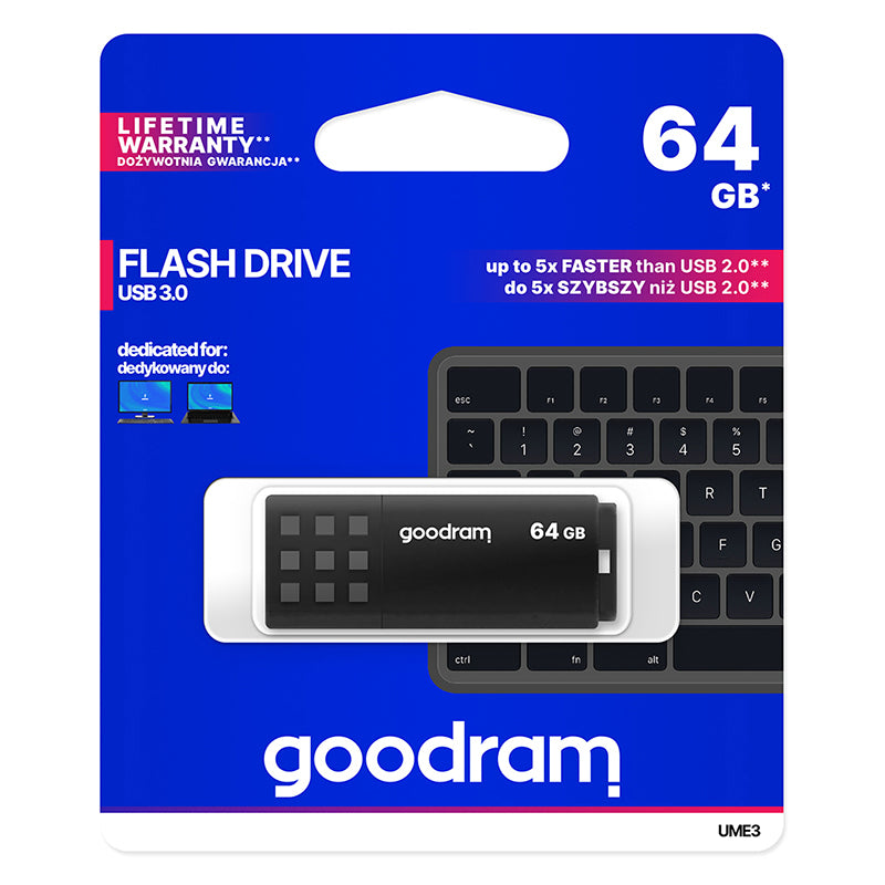 PENDRIVE GOODRAM UME3 - 64GB USB 3.0 CZARNY