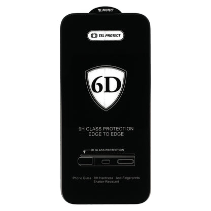 HARTOWANE SZKŁO TEL PROTECT FULL GLUE 6D DO IPHONE 13/13 PRO/16E CZARNE - PAKIET 10 SZTUK