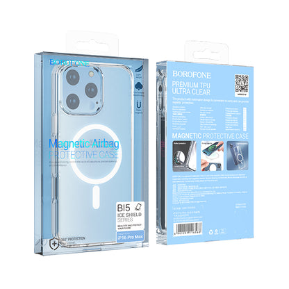 BOROFONE ETUI BI5 ICE SHIELD MAGNETIC IPHONE 16 PRO MAX PRZEZROCZYSTY