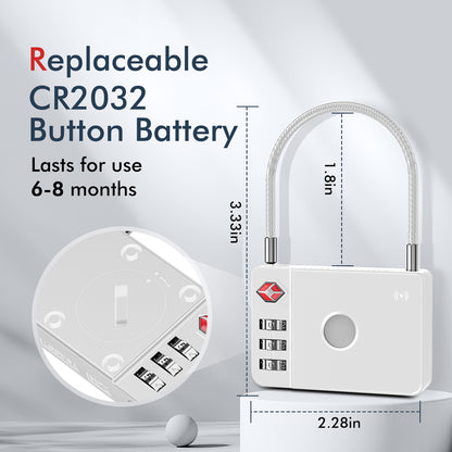 MILI LOKALIZATOR GPS BLUETOOTH MILOCK TRACKER HD-P16-L (APPLE ONLY) KŁÓDKA DO BAGAŻU BIAŁY