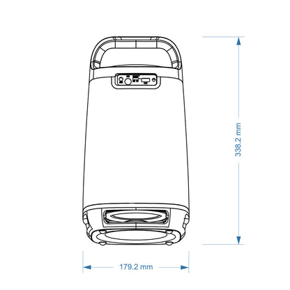 BLAVEC GŁOŚNIK BEZPRZEWODOWY BLUETOOTH TWS WS-01 KARAOKE - 160W Z MIKROFONEM (WS01-MB) CZARNY