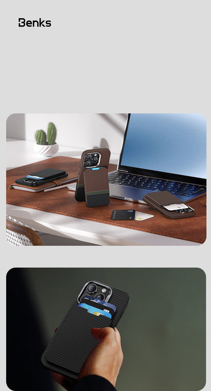 BENKS PODSTAWKA WALLET MAGNETIC ARMORGO KEVLAR AURORA LIGHT