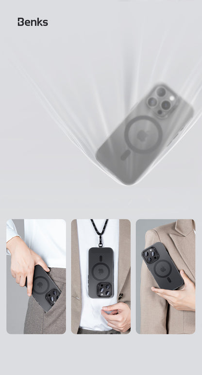 BENKS ETUI MAGNETIC LUCID ARMOR (C066) DO IPHONE 16 PRO MAX ZŁOTY (CAMERA CONTROL BUTTON)
