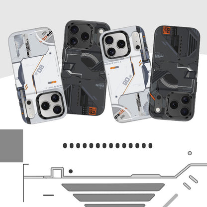 BENKS ETUI DYNAMIC MAGNETIC MECHA (E070) DO IPHONE 17 PRO MAX BIAŁY (CAMERA CONTROL BUTTON)