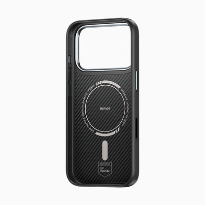BENKS ETUI MAGNETIC ARMOR PRO KEVLAR METAL FRAME 600D (A070) DO IPHONE 17 PRO MAX CZARNY (CAMERA CONTROL BUTTON)