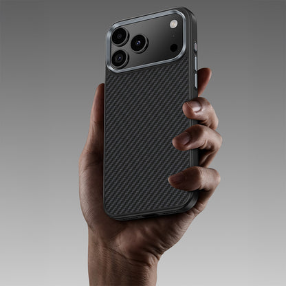 BENKS ETUI MAGNETIC ARMOR PRO KEVLAR METAL FRAME 600D (A070) DO IPHONE 17 PRO MAX CZARNY (CAMERA CONTROL BUTTON)