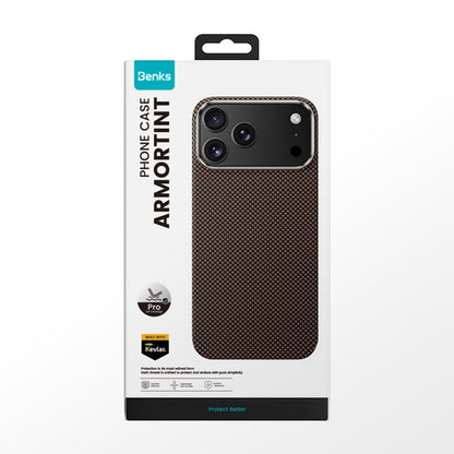 BENKS ETUI MAGNETIC ARMOR TINT KEVLAR 1000D (0069) DO IPHONE 17 PRO ZŁOTY