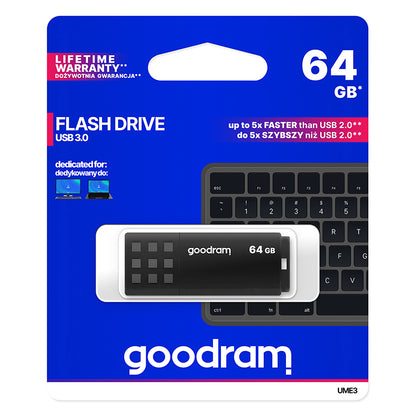 PENDRIVE GOODRAM UME3 -  64GB USB 3.0 CZARNY