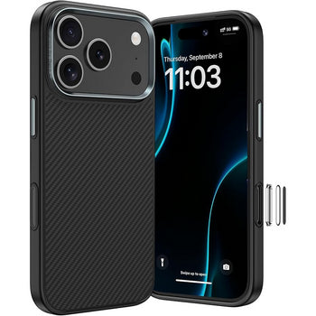 BENKS ETUI MAGNETIC ARMOR PRO KEVLAR METAL FRAME 600D (A070) DO IPHONE 17 PRO MAX CZARNY (CAMERA CONTROL BUTTON)