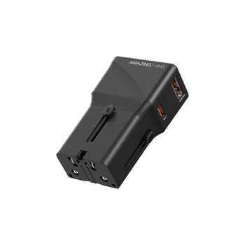 AMAZING THING WALL CHARGER ADAPTER EXPLORER PRO 4 IN 1 EP24004BK US/UK/EU/AU/JP/CN - USB + TYPE C - BLACK