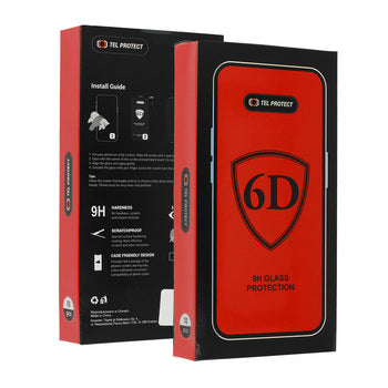 HARTOWANE SZKŁO TEL PROTECT FULL GLUE 6D DO SAMSUNG GALAXY A16 4G/5G/A17 5G/A26 5G/M16 5G CZARNE - PAKIET 10 SZTUK